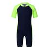 iiniim Kids Girls Two Piece Rash Guard Swimsuit Shirt Top with Boyshort UPF 50+ Sun Protective Swimwear Navy Blue&Fluorescen 10-12 view 1