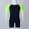 iiniim Kids Girls Two Piece Rash Guard Swimsuit Shirt Top with Boyshort UPF 50+ Sun Protective Swimwear Navy Blue&Fluorescen 10-12 view 4