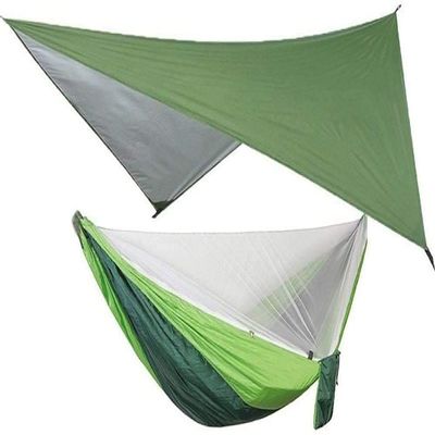 Travel Hammock, Netting Hammock Canopy Tent for Outdoor Camping, Portable Tarp Parachute Swing Chair for Outdoor Hiking Travel Backpacking (Color : Army 2 Green)