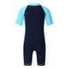 iiniim Kids Girls Two Piece Rash Guard Swimsuit Shirt Top with Boyshort UPF 50+ Sun Protective Swimwear Navy Blue&Sky Blue 10-12 view 2