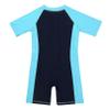 iiniim Kids Girls Two Piece Rash Guard Swimsuit Shirt Top with Boyshort UPF 50+ Sun Protective Swimwear Navy Blue&Sky Blue 10-12 view 4