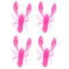SEIWEI Pack of 4 Crawfish Fishing Lures Glow Craw Swimbaits Grub Worm Lure Swimbaits Tubes Baits Trout Bass Fishing Baits Kit (Pink) view 1