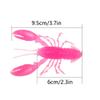 SEIWEI Pack of 4 Crawfish Fishing Lures Glow Craw Swimbaits Grub Worm Lure Swimbaits Tubes Baits Trout Bass Fishing Baits Kit (Pink) view 2