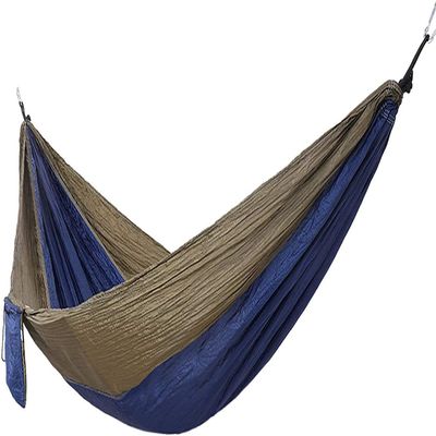 Portable Hammock Hanging Chair, Camping Swing Chair with Carrying Bag, for Dorm Room Outdoors Gardens and Travel, Max Load 200Kg, 290X200cm (Color : Blue, Size : 290x200cm)