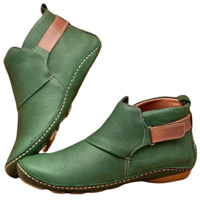 Ladmiple Booties For Women Wide Width Women's Cowboy Boots Western Fashion Ankle Cowgirl Boots Combat Short Booties Round Toe High Top Casual Walking Shoes