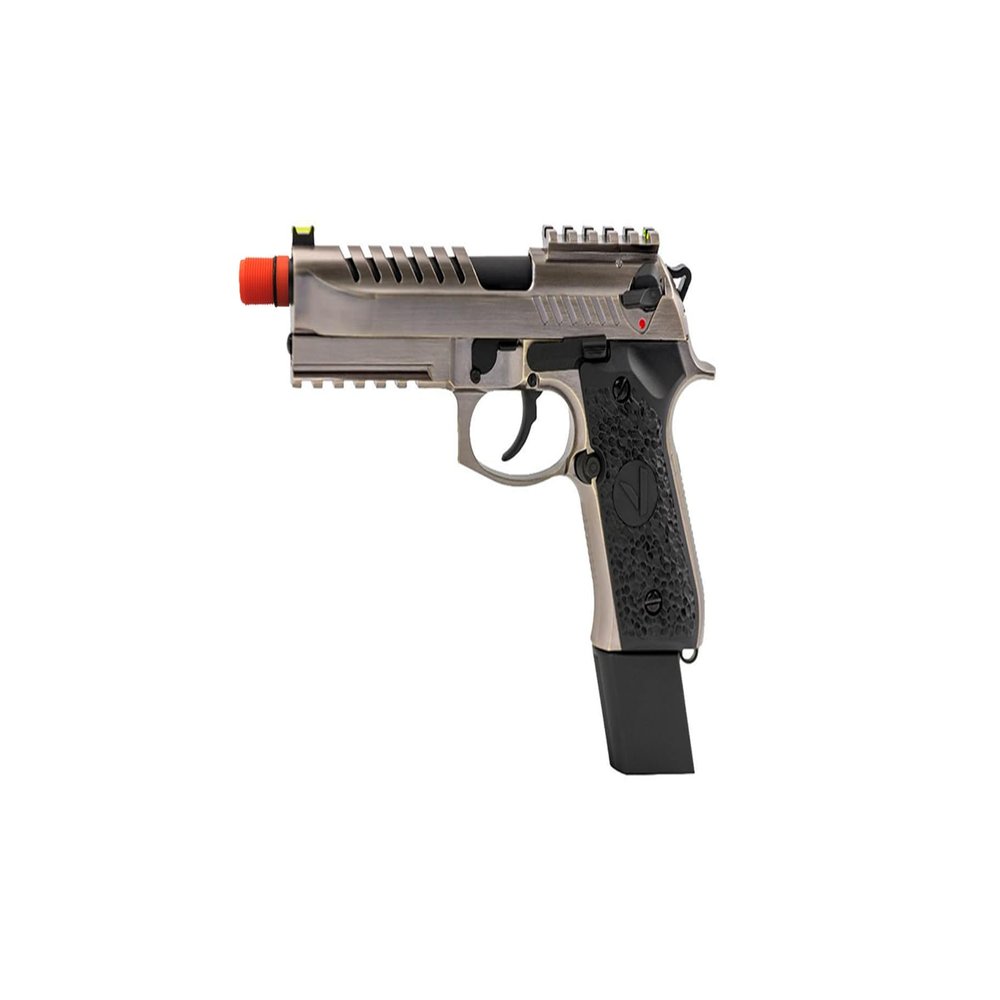 GoldenBall X Vorsk Airsoft Tactical VM9 Gas Blowback Airsoft Pistol - Brushed Aluminum
