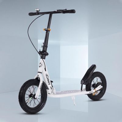 GLDDFDG Scooter for Adults -Foldable, Lightweight, Adjustable Adult Scooter,330 Lbs Capacity,Big Wheels,Extra-Wide Deck,Anti-Slip Rubber Grips,Installation-Free Desigh,Ideal Gift for Kids Tenns Adul