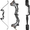 AMEYXGS Archery 64''Takedown recurve Bow/Hunting Bow Set has 30 35 40 45 50 55LB Aluminum-Magnesium Alloy Handle, Bamboo Sheet Glass Fiber Bow Limbs for RTH (35 lb, only Bow) view 1