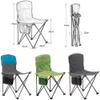 Portable Fishing Chair, Beach High Back Outdoor Folding Stool, Camping Hiking Stool with Side Pocket Travel Fabric Stool (Color : Blue) view 3