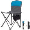 Portable Fishing Chair, Beach High Back Outdoor Folding Stool, Camping Hiking Stool with Side Pocket Travel Fabric Stool (Color : Blue) view 4