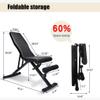 RIEJIN Adjustable Weight Benches, Adjustable Weight Bench Folding Weight Bench, 3 Sec Fast Folding Workout Bench for Decline/Incline/Bench Press view 4
