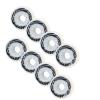 JHKJ 8 Pack Light Up Inline Replacement Wheels 72mm/76mm/80mm Replacement Wheel with Bearings 85A Flash Wheel for Indoor/Outdoor,72mm view 1
