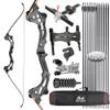AMEYXGS Archery 64''Takedown recurve Bow/Hunting Bow Set has 30 35 40 45 50 55LB Aluminum-Magnesium Alloy Handle, Bamboo Sheet Glass Fiber Bow Limbs for RTH (45 lb, Bow Set) view 1