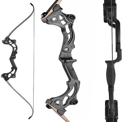 AMEYXGS Archery 64''Takedown recurve bow/hunting bow set has 30 35 40 45 50 55LB Aluminum-magnesium alloy handle, bamboo sheet glass fiber bow limbs for RTH (40 lb, only bow)