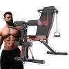 RIEJIN Adjustable Weight Bench Foldable for Home Gym, Extended Head and Neck Protection, Easy to Use Sturdy Durable for Home Gym Dumbbell Exercise view 1