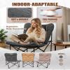KingCamp Butterfly Chair Oversized XL Camping Chairs for Adults Padded Folding Comfy Camp Chairs 300lbs Heavy Duty with High Back for Bedroom Living Room Dorm Rooms Outdoor Patio Lawn view 4