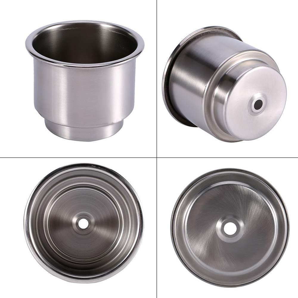 NDNCZDHC 2Pcs Stainless Steel Cup Drink Bottle Holder for Marine Boat RV Camper