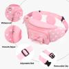 Pink Fanny Pack for Women Teen Girls Mini Mouse Fanny Pack Cute Bowknot Polka Dot Waist Pack Outdoor Travel Waist Bag Cartoon Hiking Belt Bag Bum Bags with Mouse Ears view 4