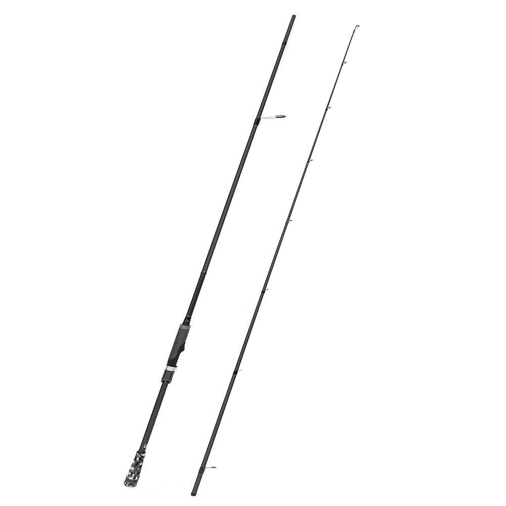 BLUEWING Surfcaster Spinning Rods Premium Carbon Fiber Fishing Pole Portable 2 Piece Design with Fuji Stainless Steel Guides, 810