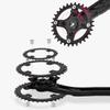 LHHL Square Taper Crankset Bikes 170mm Mountain Bike Aluminum Alloy Crank Arm Set 104/64BCD 32/34/36/38T Narrow Wide Chainring Support Single/Double/Triple Chainring (Color : Black 170mm, Size : 36T) view 3