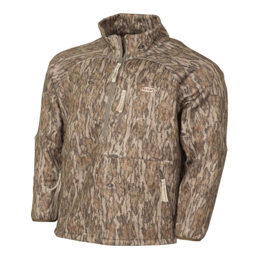 Avery Tec Fleece Pullover Zip Heavyweight Warmth, Wind Resistant, YKK Zippered Chest Pocket Outdoor Hunting & Casual Wear (US, Alpha, Medium, Regular, Regular, Bottomland)