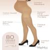 MeMoi Women's Maternity Opaque 80-Denier Tummy-Support Comfort Tights Cork S-M view 3