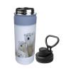 Rhomba Sport Double Layer Stainless Steel Water Kettle Outdoor Leak-Proof Wide Mouth Polar Bears Snow Drinking Bottle 18 Oz For Camping Hiking Climbing Running view 2