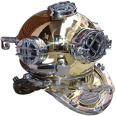 Vintage Morse U.S Navy Diving Helmet Solid Brass & Aluminium Full Size