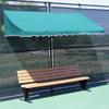 SunTrends Replacement Tennis Court Canopy for Fence Cabana & Shady Court, Forest Green/Natural Stripe view 2