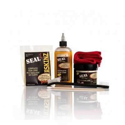 Seal 1 Universal Gun Care Kit Bio-Based CLP Plus Liquid, Paste & Patches | All-in-One Firearm Cleaning Kit for Pistols, Rifles & Shotguns | Carbon Removal & Rust Prevention
