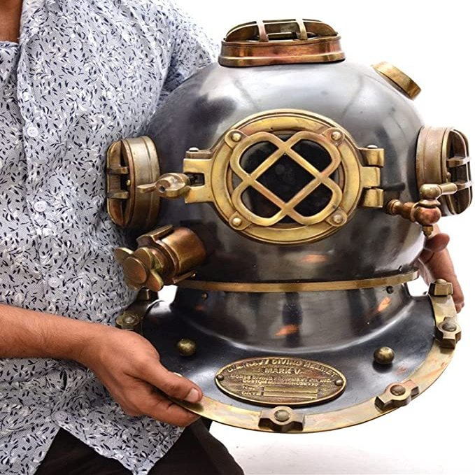 Handmade Nautical Diving Helmet Divers Royal Navy Diving Helmet Black Finish Perfect Nautical Gift for Him ~ Gift Item