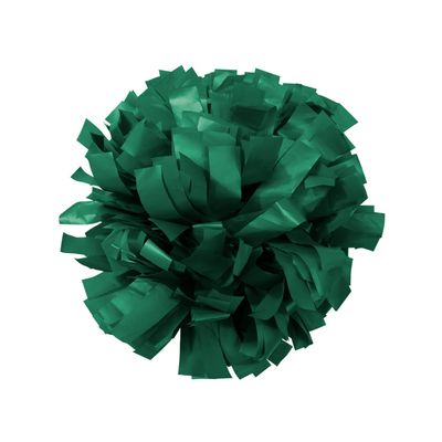 chass Youth Girls Cheerleading Pom - Solid Color with Kap Handle for Dance, Sports, Celebrations (Sold Individually) (Forest Green)