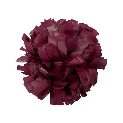 chass Youth Girls Cheerleading Pom - Solid Color with Kap Handle for Dance, Sports, Celebrations (Sold Individually) (Maroon)
