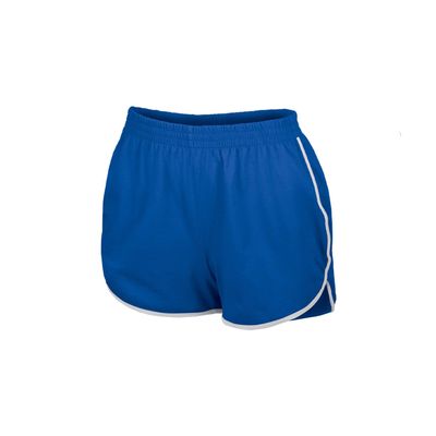 GK High-Waisted Retro Athletic Shorts for Women and Girls (S, Royal)