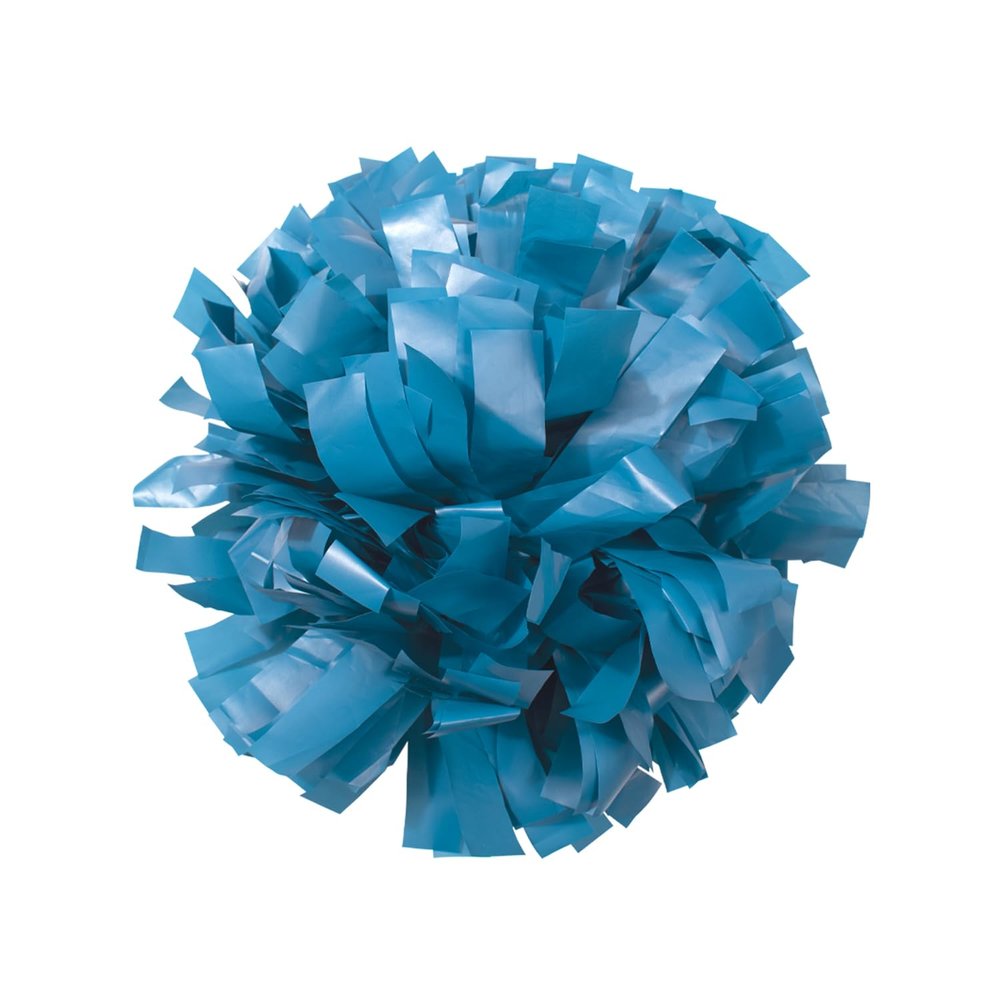 chass Youth Girls Cheerleading Pom - Solid Color with Kap Handle for Dance, Sports, Celebrations (Sold Individually) (Columbia Blue)