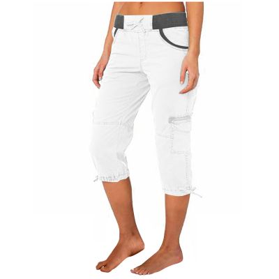 XUNRYAN Cargo Pants Women Baggy Parachute Pants Trendy Y2K Pants Streetwear Womens Capri Hiking Pants with Multi Pockets