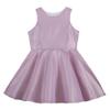 Calvin Klein Girls' Sleeveless Party Dress, Fit and Flare Silhouette, Round Neckline & Back Zip Closure, Lavender Metallic, 6 view 1