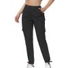 XUNRYAN Cargo Pants Women Baggy Parachute Pants Trendy Y2K Pants Streetwear Womens Capri Hiking Pants with Multi Pockets view 2