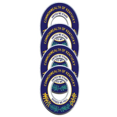 Get Outside Games 4 State Flag VVashers - Washer Toss Washer Board Game Washers (Kentucky, 4 VVashers with Container)