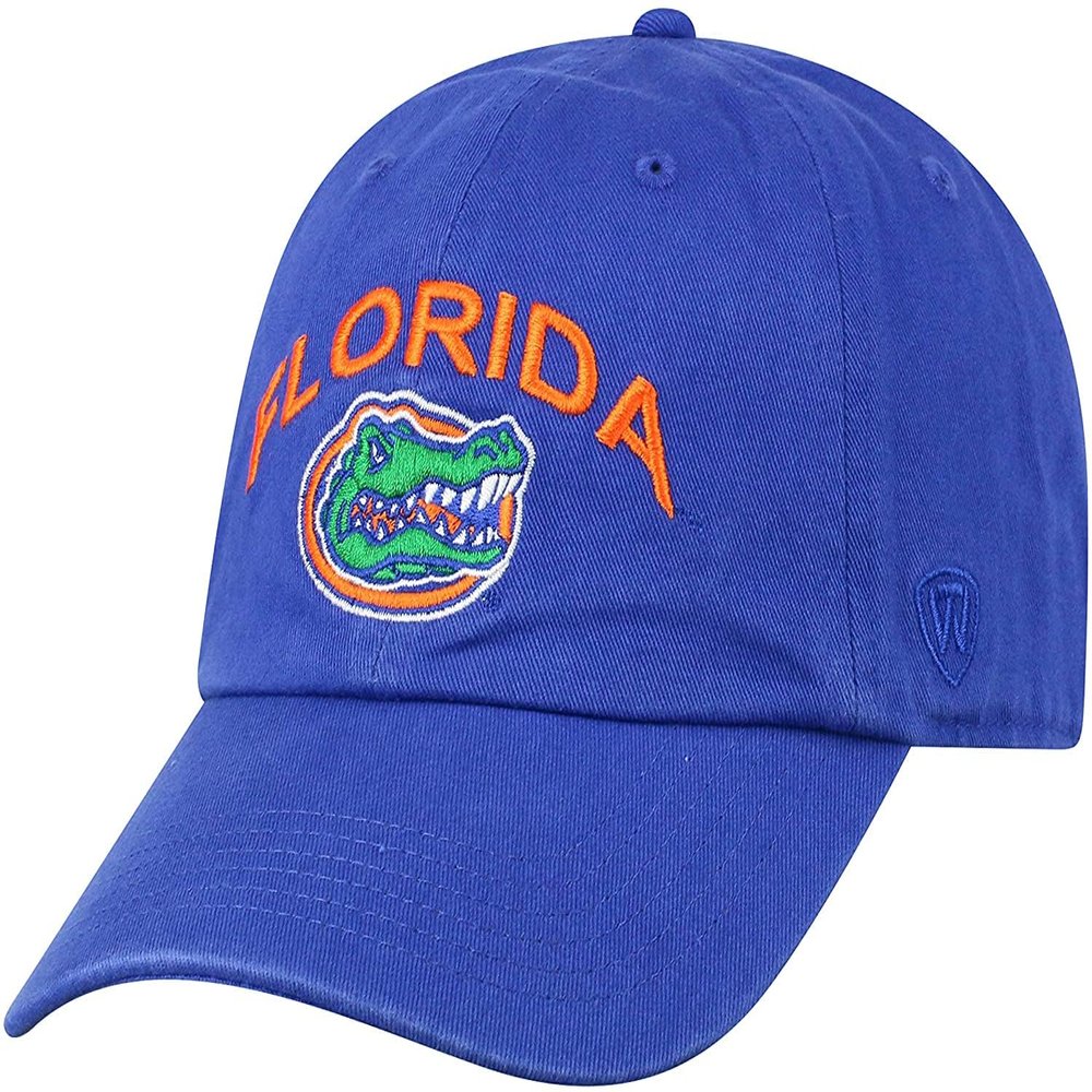 Collegiate Hats - Fitted Caps Adjustable Hats and Snapbacks Available (Adjustable Hat, Florida Arch Blue)
