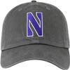 Collegiate Hats - Fitted Caps Adjustable Hats and Snapbacks Available (Adjustable Hat, Northwestern Grey) view 2