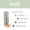 Beille Silver Chrome Borosilicate Glass BPA Free Water Bottle with Bamboo Lid Hydration Health and Beauty, 23oz view 3
