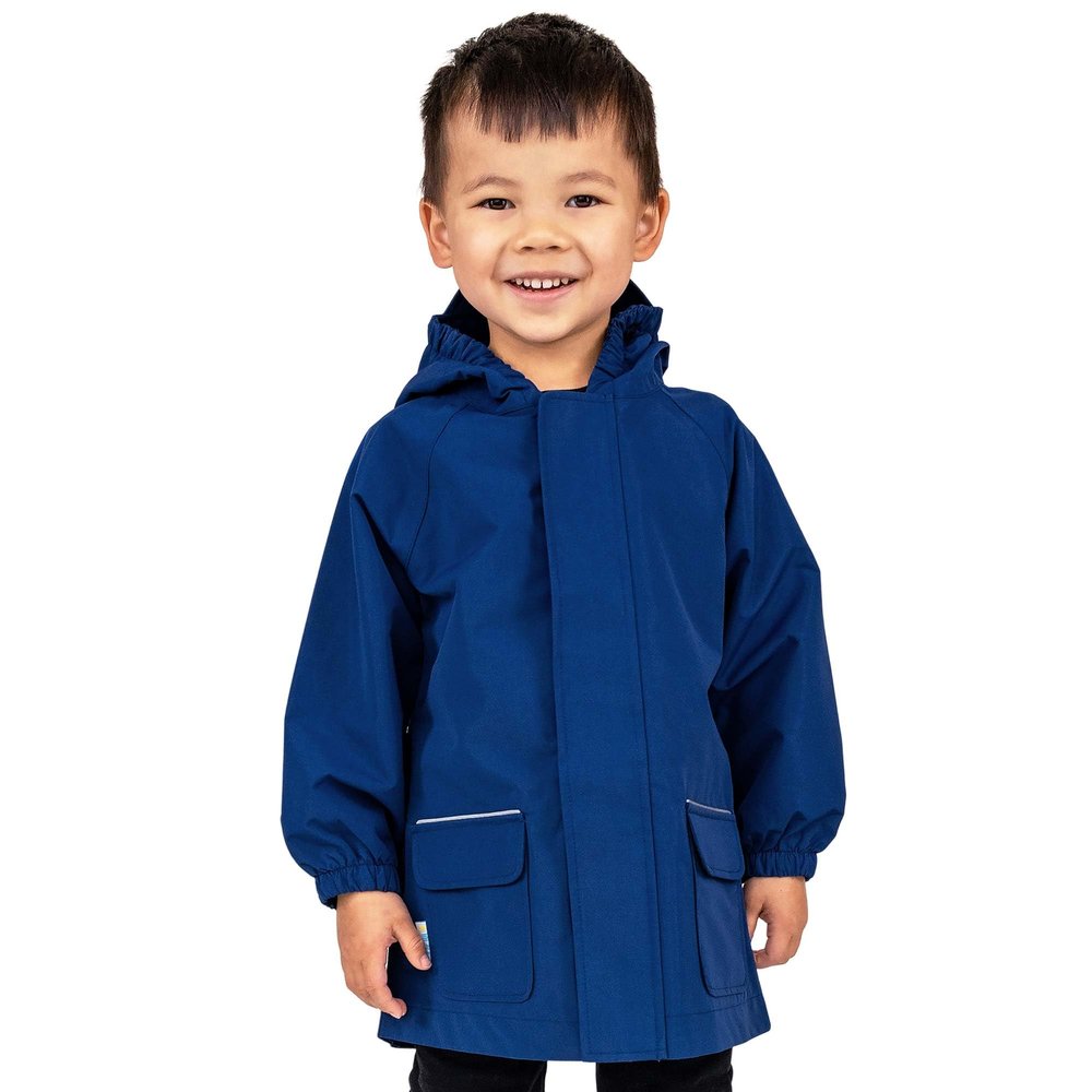JAN & JUL Kids Rain Jacket for Boys and Girls, Waterproof Windproof Raincoat (Nebula Blue, 8 Years)