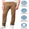 Galaxy by Harvic Men's Super Stretch Slim Fitting Chino Pants (Sizes, 30-42) Black view 3