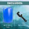 15 Gallon Water Storage Tank - 1 Tank- Water Storage for Emergencies - Durable, Reusable, Portable, BPA Free, Food Grade Plastic - Emergency Zone view 2