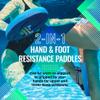 Sunlite Sports Aqua Trainer 2-in-1 Resistance Hand and Feet Paddle, Water Aerobics Set for Pool, Adult Aquatic Exercise for Aqua Workout, Low Impact Upper Lower Body Workouts view 3