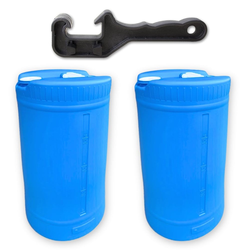 15 Gallon Water Storage Tank - 2 Tank- Water Storage for Emergencies - Durable, Reusable, Portable, BPA Free, Food Grade Plastic - Emergency Zone