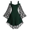 A-A71 Lime Green Teen Girls Holiday Halloween Dresses Spaghetti Strap Lace Bell Sleeve Cold Shoulder Dresses for Women Maxi Long Victorian Gothic Summer Fall Dresses 2026 ZR 3XL view 4