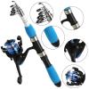 Portable Fishing Rods Fishing Rod Full Kits with Telescopic Fishing Rod and Spinning Reel Baits Hooks Saltwater Freshwater Travel Pole Telescopic Fishing Pole (Size : 1.8m Full Set, Color : Rod Reel view 3
