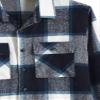 ZAFUL Flannel Shirt for Men Plaid Print Heavyweight Fleece Soft Shirt Dark Navy Blue L view 4
